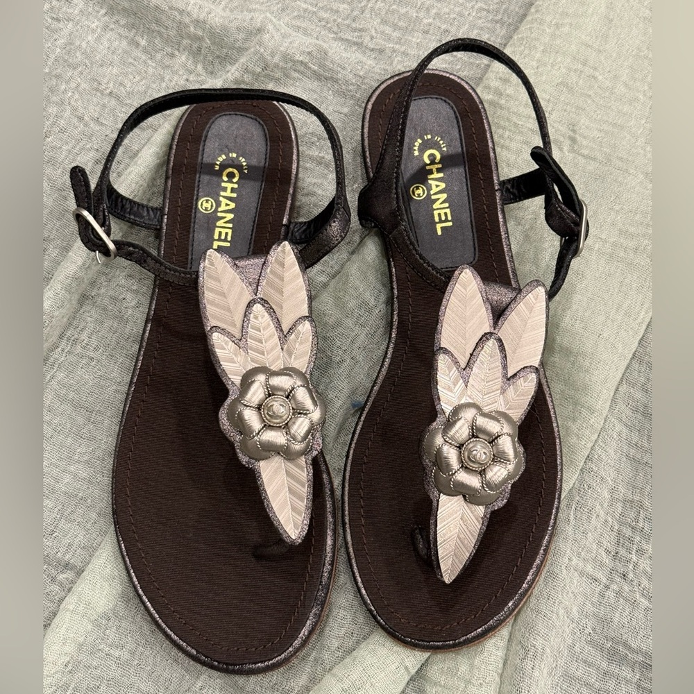 Chanel Pearl Thong Sandals